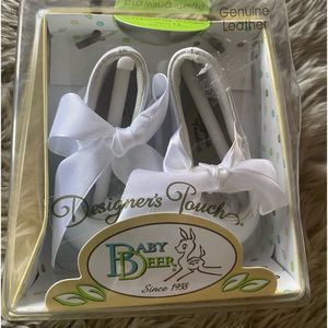 Baby Deer leather ribbon ballet shoes Brand new. Size 1 Pet free, smoke free.
